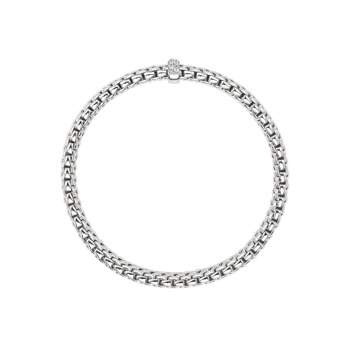 FOPE Vendome 18ct White Gold Bracelet With Diamond Set Rondel - Berry's Jewellers