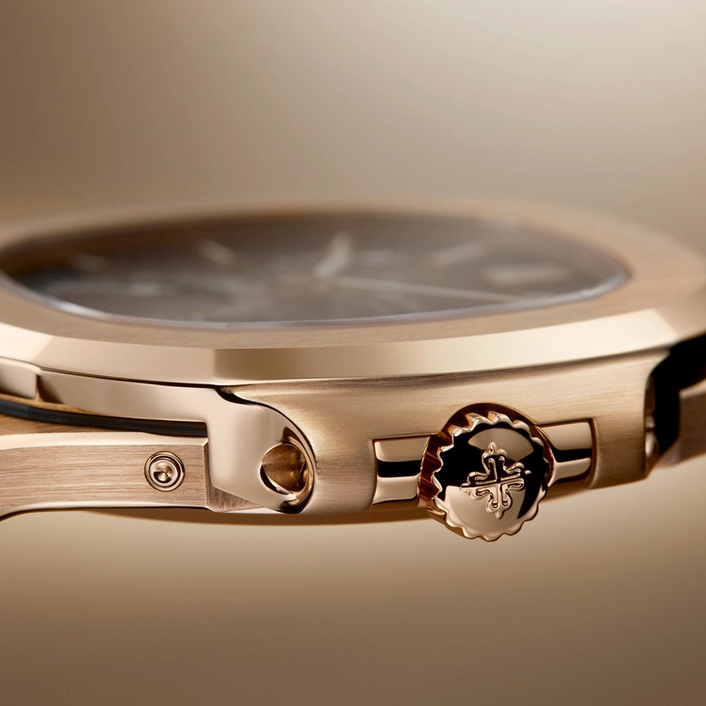 Patek Philippe Nautilus Moonphase 40mm 18ct Rose Gold Chocolate Brown Dial Watch - Berry's Jewellers