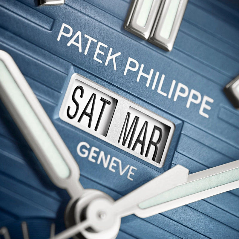 Patek Philippe Nautilus Annual Calendar Moonphase Steel Blue Dial Bracelet Watch - Berry's Jewellers