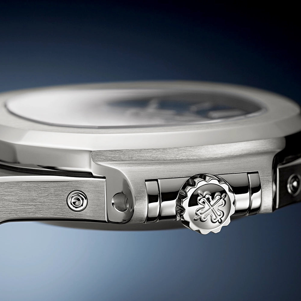 Patek Philippe Nautilus Annual Calendar Moonphase Steel Black Dial Strap Watch - Berry's Jewellers
