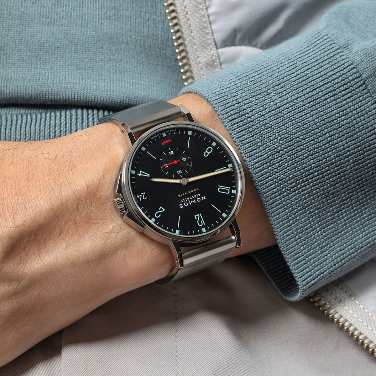 NOMOS Glashütte Tangente Sport Neomatik 42mm Date Marine Black Automatic Watch - Berry's Jewellers