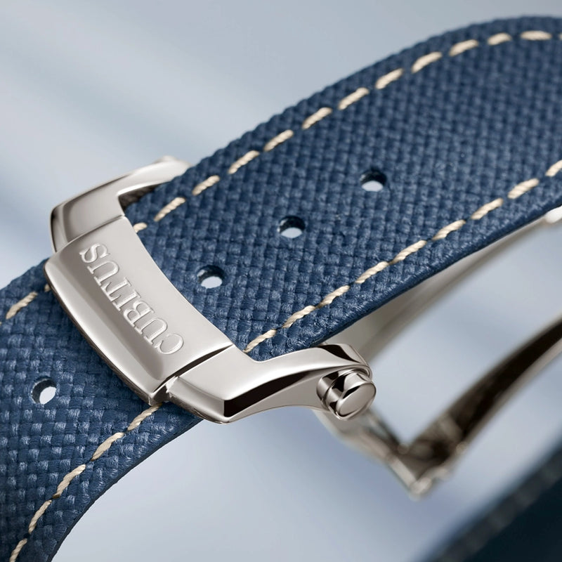 Patek Philippe Cubitus Large 45mm Grand Date Moon Phases Platinum Blue Dial Watch - Berry's Jewellers