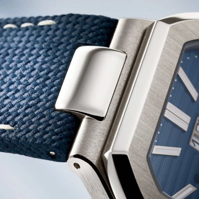 Patek Philippe Cubitus Large 45mm Grand Date Moon Phases Platinum Blue Dial Watch - Berry's Jewellers