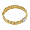 Panorama 18ct Yellow Gold Triple Pavé Diamond Rondel Bracelet