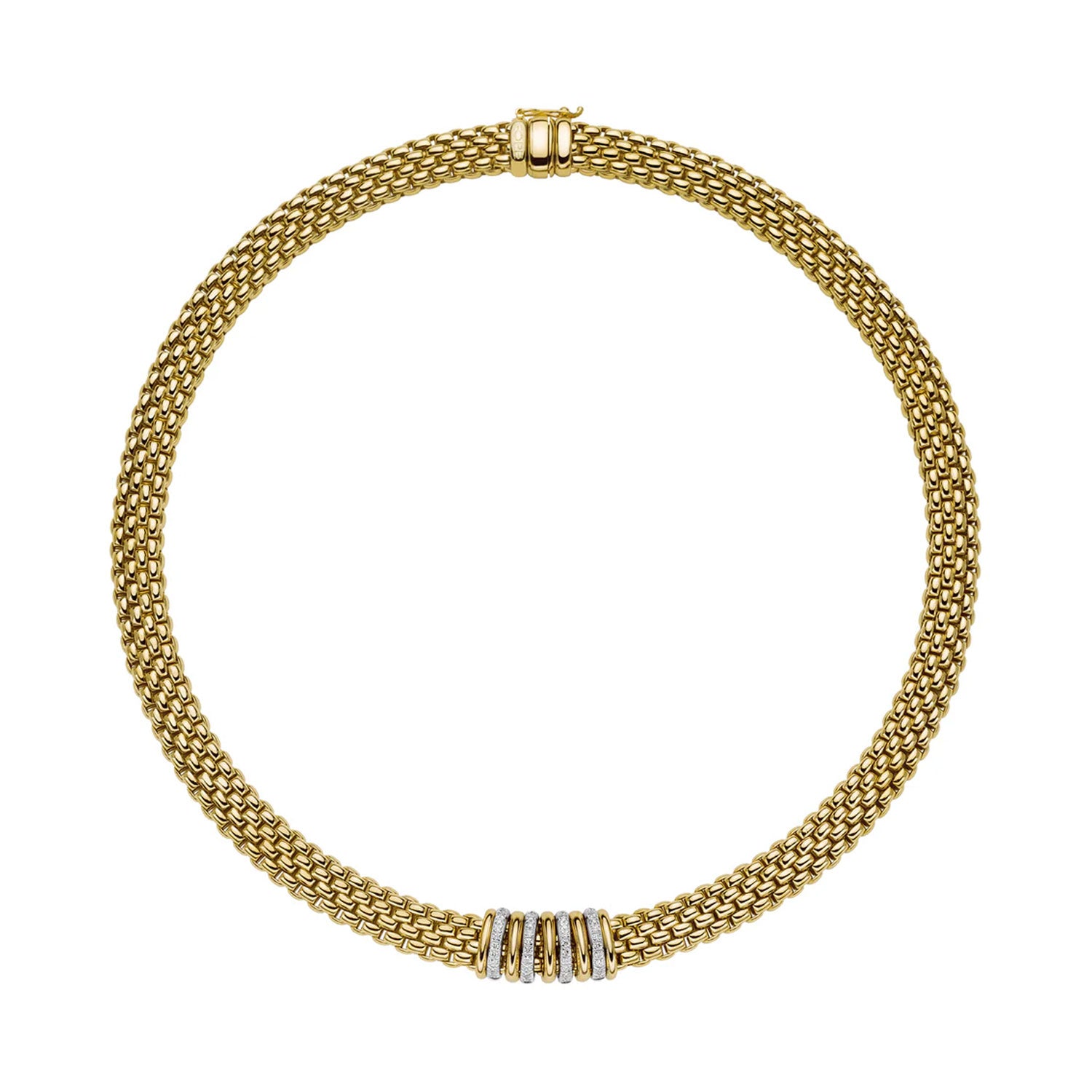 Panorama Collection Yellow Gold & Diamond Necklace
