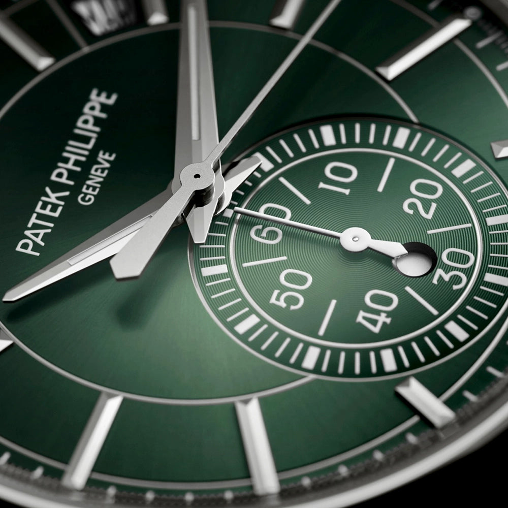 Patek Philippe Complications Flyback Chronograph Annual Calendar Green Dial Watch - Berry's Jewellers