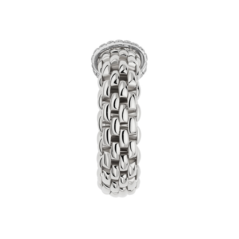 Vendôme 18ct White Gold Ring With Three Diamond Set Rondels