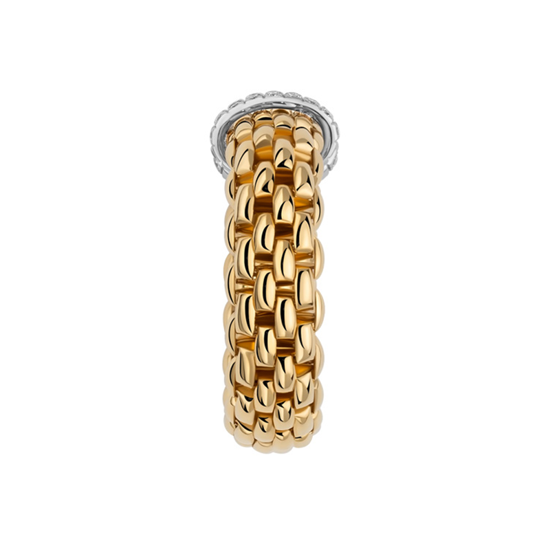 Vendôme 18ct Yellow Gold Ring With Three Diamond Set Rondels
