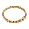 Vendôme 18ct Yellow Gold Bracelet With Three Diamond Set Rondels