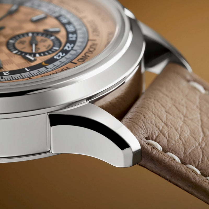 Patek Philippe Complications World Time Flyback Chronograph Rose-Gilt Dial Watch - Berry's Jewellers