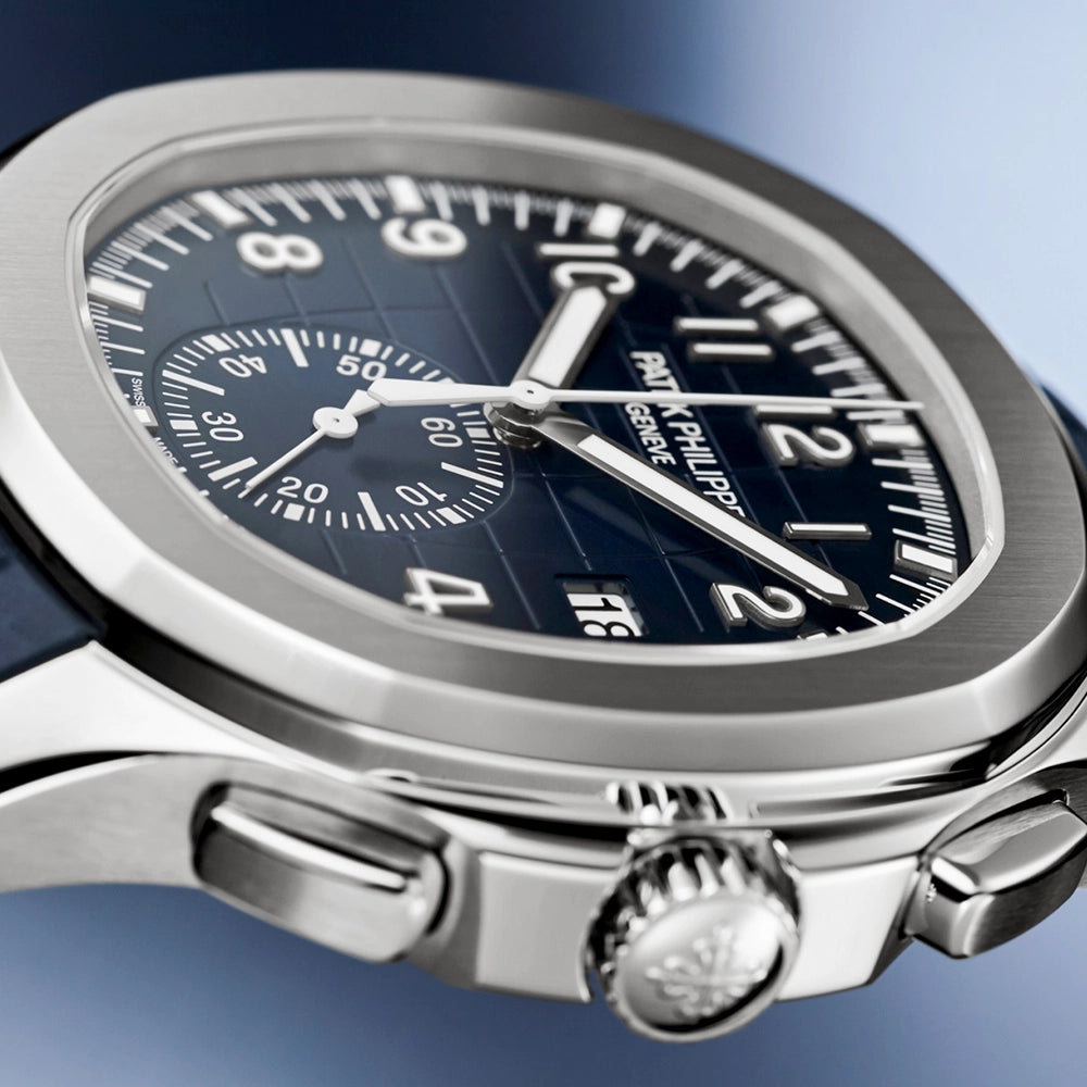 Patek Philippe Aquanaut Chronograph 42.2mm 18ct White Gold Blue Dial Mens Watch - Berry's Jewellers