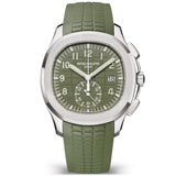Aquanaut Chronograph 42.2mm 18ct White Gold Khaki Green Dial Watch 5968G-010