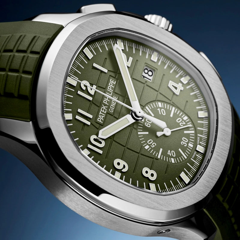 Aquanaut Chronograph 42.2mm 18ct White Gold Khaki Green Dial Watch