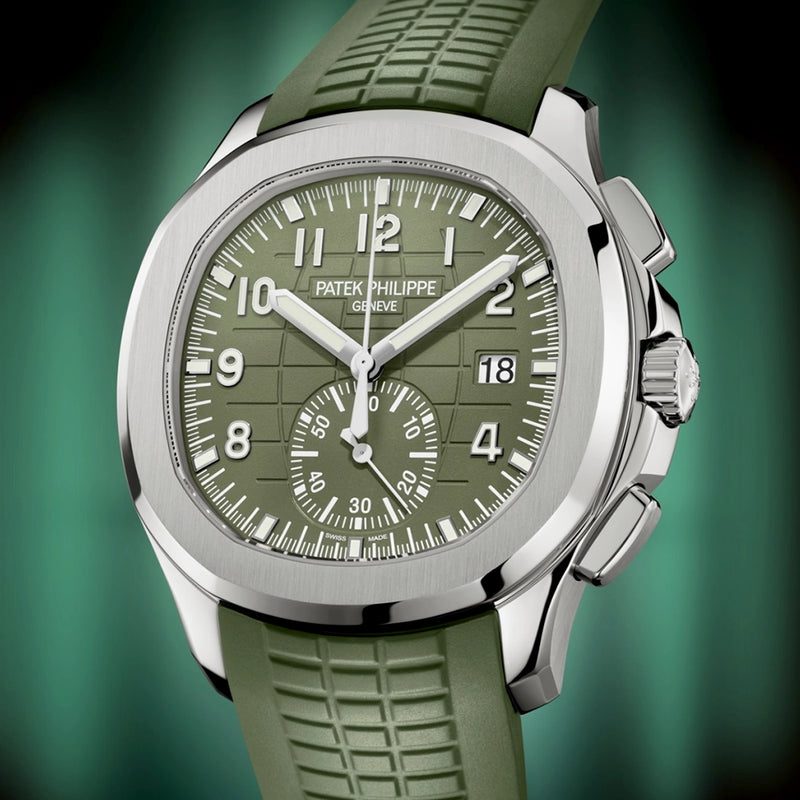 Aquanaut Chronograph 42.2mm 18ct White Gold Khaki Green Dial Watch