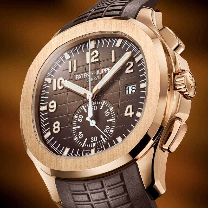 Patek Philippe Aquanaut Chronograph 42.2mm 18ct Rose Gold Brown Dial Mens Watch - Berry's Jewellers