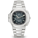 Patek Philippe Nautilus Flyback Chronograph Travel Time Steel Bracelet Watch - Berry's Jewellers