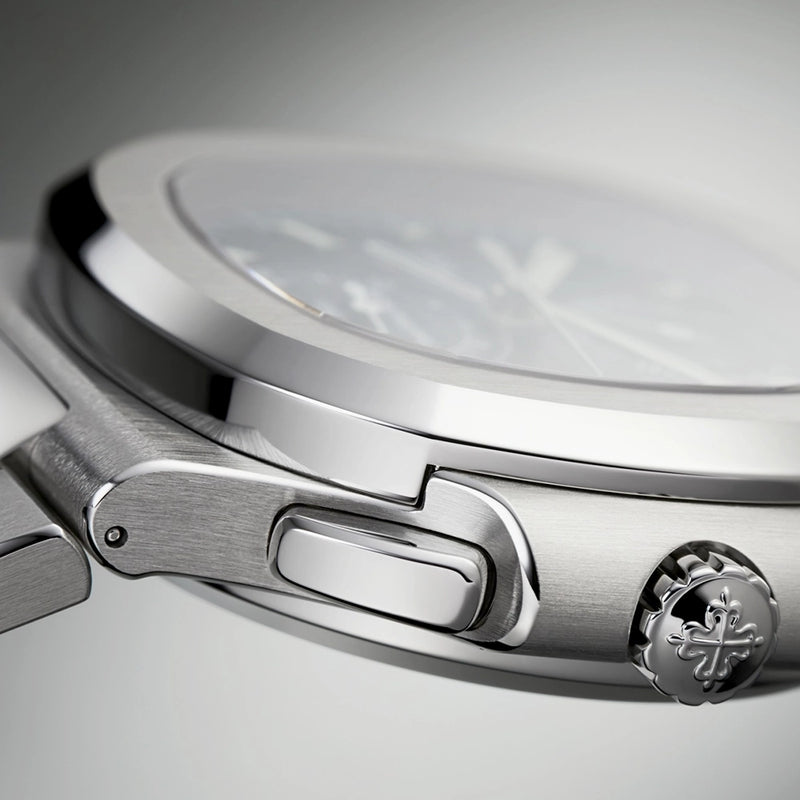 Patek Philippe Nautilus Flyback Chronograph Travel Time Steel Bracelet Watch - Berry's Jewellers