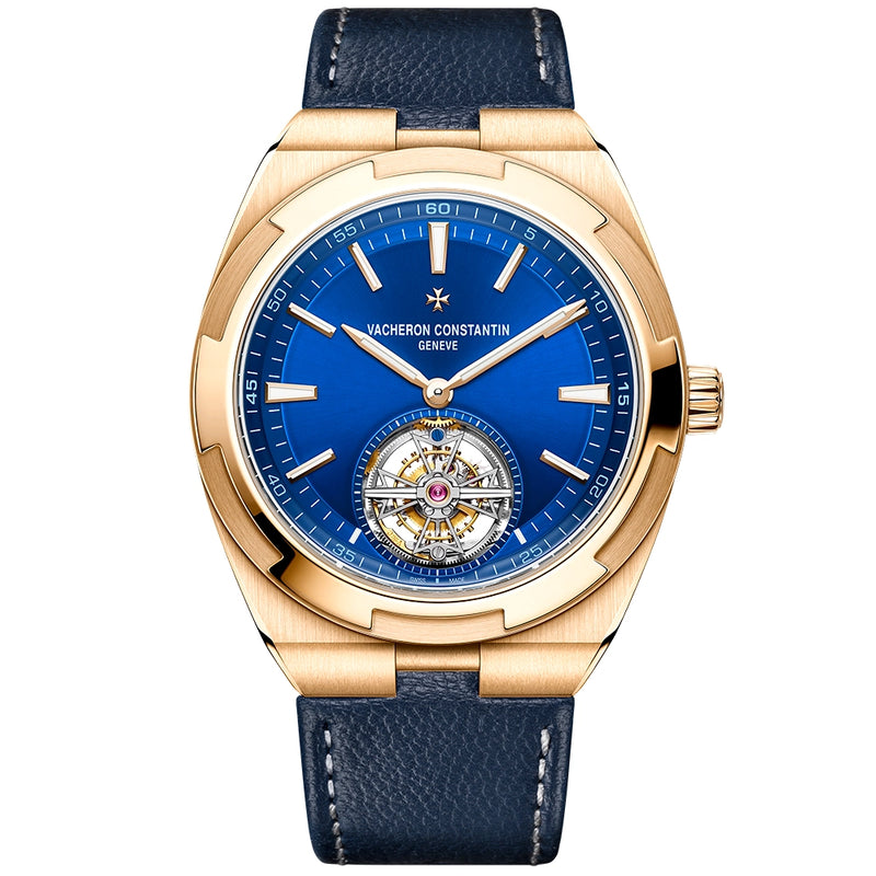 Vacheron Constantin Overseas Tourbillon 18ct Rose Gold Blue Dial Mens Automatic Watch - Berry's Jewellers