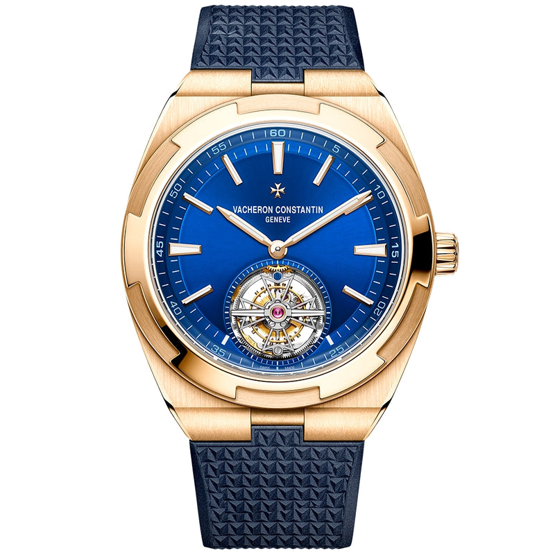 Vacheron Constantin Overseas Tourbillon 18ct Rose Gold Blue Dial Mens Automatic Watch - Berry's Jewellers