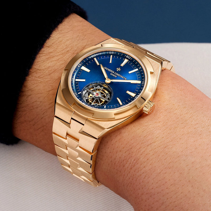 Vacheron Constantin Overseas Tourbillon 18ct Rose Gold Blue Dial Mens Automatic Watch - Berry's Jewellers