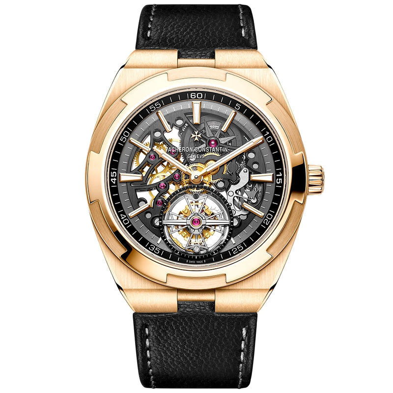 Vacheron Constantin Overseas Tourbillon 18ct Rose Gold Skeleton Dial Automatic Watch - Berry's Jewellers