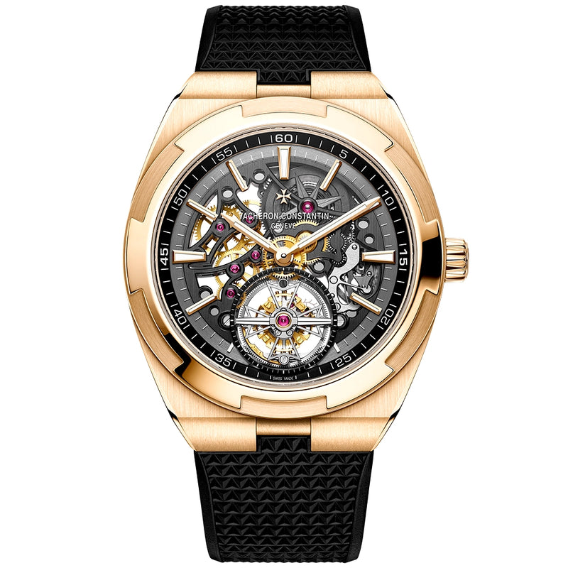 Vacheron Constantin Overseas Tourbillon 18ct Rose Gold Skeleton Dial Automatic Watch - Berry's Jewellers