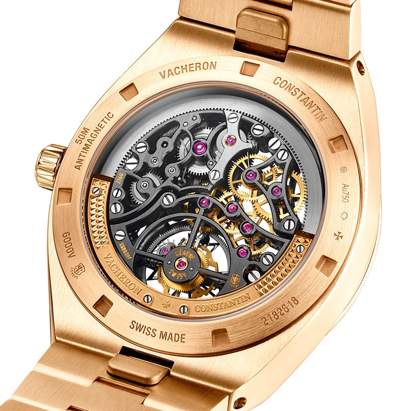Vacheron Constantin Overseas Tourbillon 18ct Rose Gold Skeleton Dial Automatic Watch - Berry's Jewellers