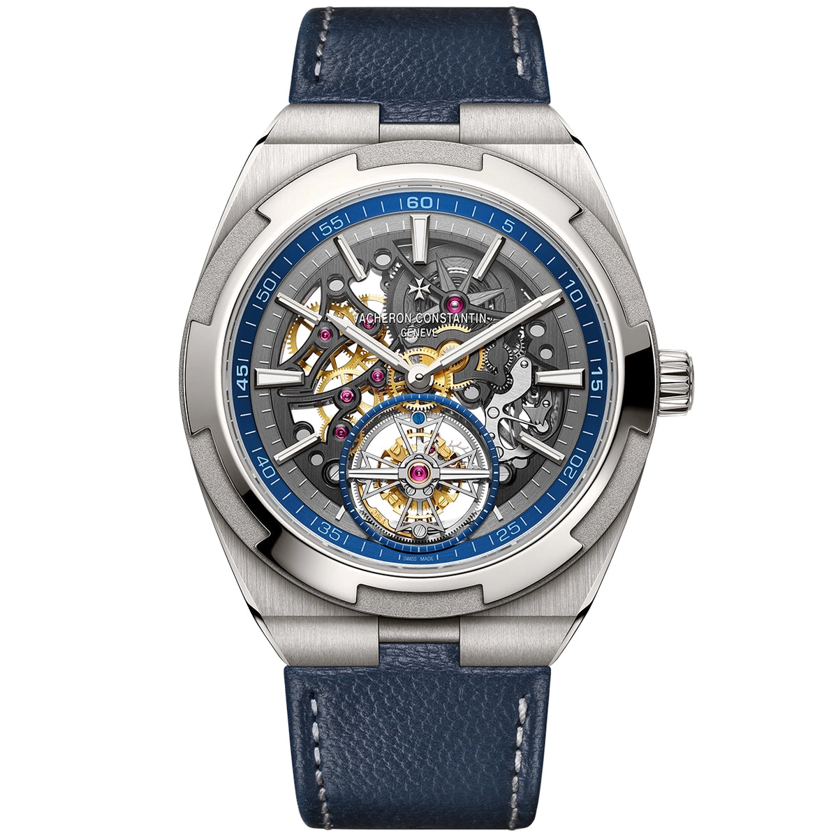 Vacheron Constantin Overseas Tourbillon Skeleton 42.5mm Titanium Mens Bracelet Watch - Berry's Jewellers
