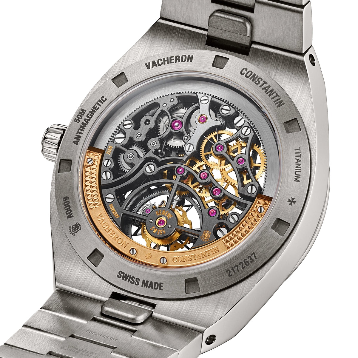 Vacheron Constantin Overseas Tourbillon Skeleton 42.5mm Titanium Mens Bracelet Watch - Berry's Jewellers
