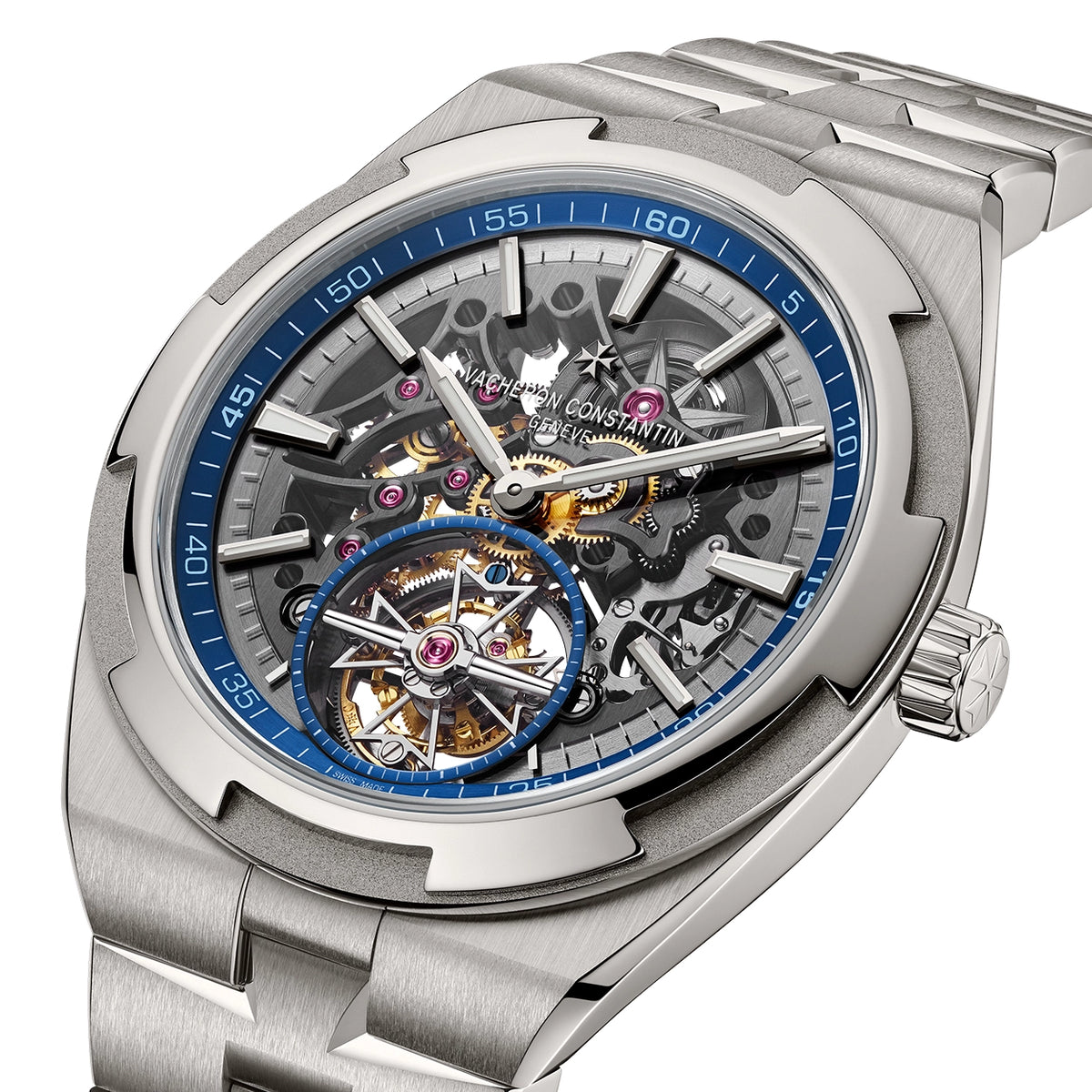 Vacheron Constantin Overseas Tourbillon Skeleton 42.5mm Titanium Mens Bracelet Watch - Berry's Jewellers