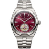 Vacheron Constantin Overseas Tourbillon 42.5mm Burgundy Red Dial Titanium Bracelet Watch - Berry's Jewellers