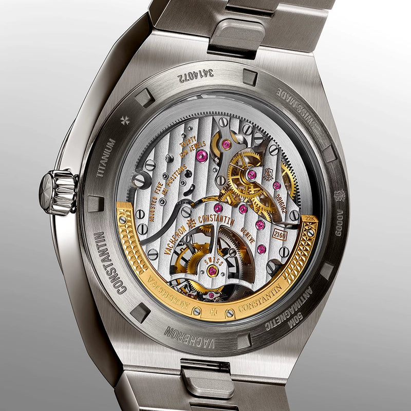 Vacheron Constantin Overseas Tourbillon 42.5mm Burgundy Red Dial Titanium Bracelet Watch - Berry's Jewellers