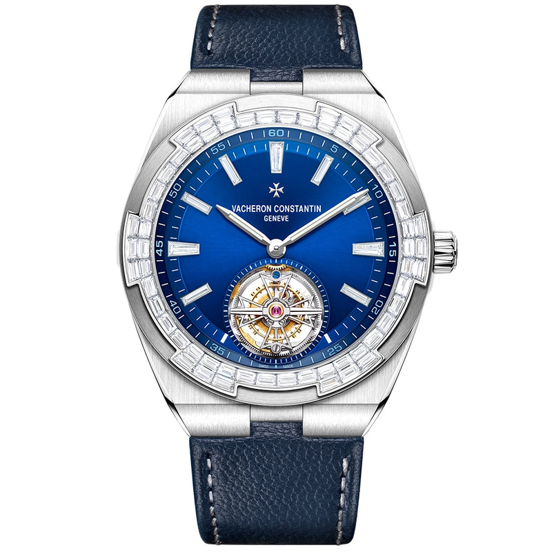 Vacheron Constantin Overseas Tourbillon High Jewellery Blue Dial Diamond Set Watch - Berry's Jewellers