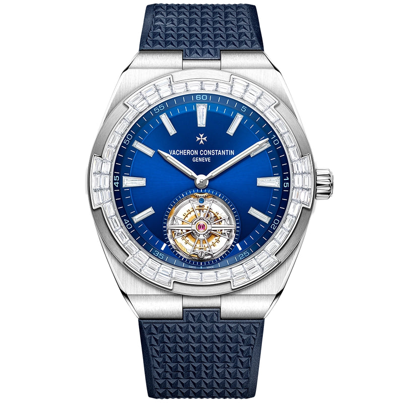 Vacheron Constantin Overseas Tourbillon High Jewellery Blue Dial Diamond Set Watch - Berry's Jewellers