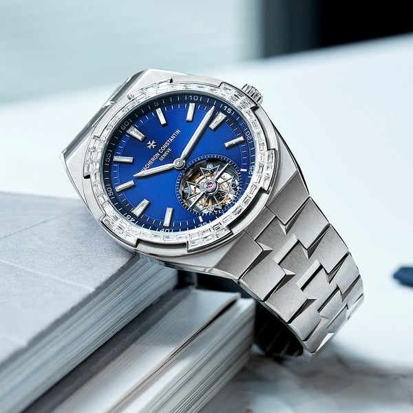 Vacheron Constantin Overseas Tourbillon High Jewellery Blue Dial Diamond Set Watch - Berry's Jewellers