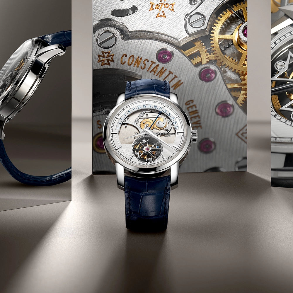Vacheron Constantin Traditionnelle Tourbillon Retrograde Date Openface Platinum Watch - Berry's Jewellers