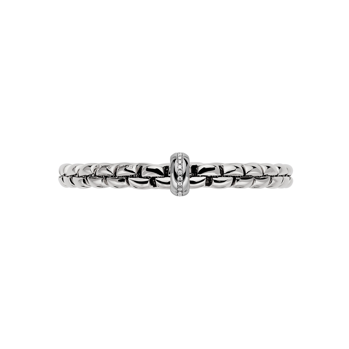 FOPE Eka 18ct White Gold Bracelet With Diamond Set Rondel - Berry's Jewellers