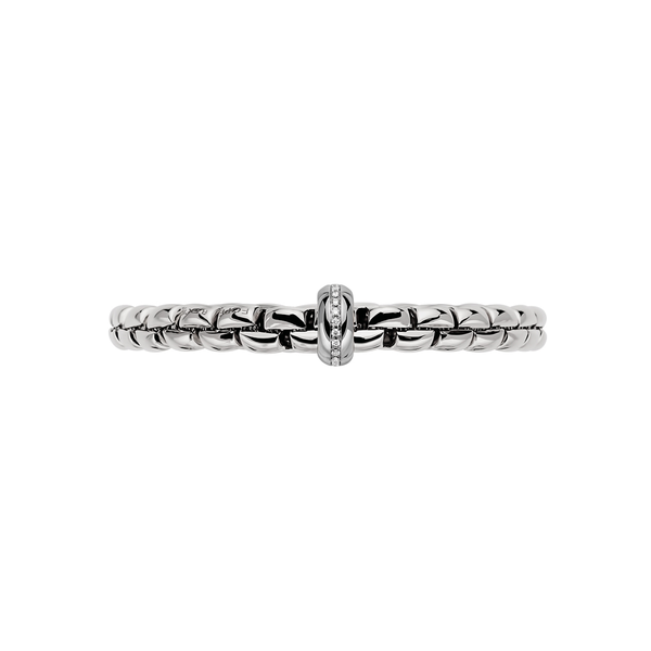 FOPE Eka 18ct White Gold Bracelet With Diamond Set Rondel - Berry's Jewellers