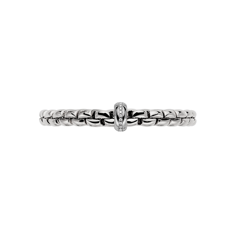 FOPE Eka 18ct White Gold Bracelet With Diamond Set Rondel - Berry's Jewellers