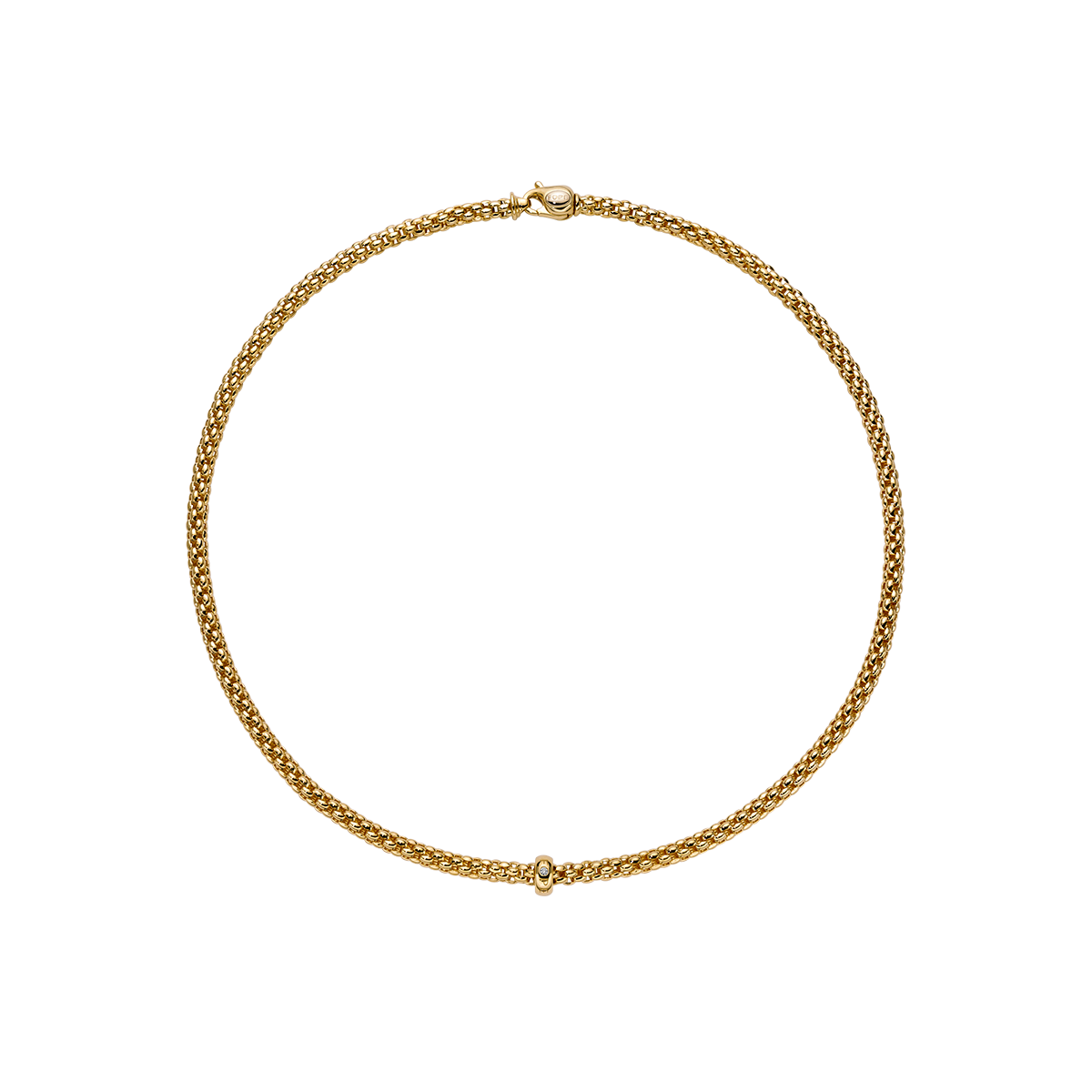 FOPE Solo 18ct Yellow Gold & Diamond Necklace - Berry's Jewellers