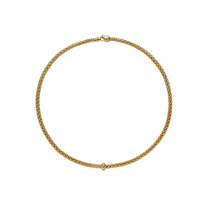 FOPE Solo 18ct Yellow Gold & Diamond Necklace - Berry's Jewellers