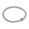 FOPE Solo 18ct White Gold Bracelet With Pave Diamond Set And Polished Rondels - Berry's Jewellers