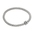 Solo 18ct White Gold Bracelet With Pavé Diamond Set And Polished Rondels