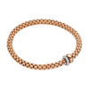 Solo 18ct Rose Gold Bracelet With Pavé Diamond & Polished Rondels