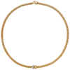 FOPE Solo 18ct Yellow Gold Pavé Set Diamond & Polished Rondel Necklace - Berry's Jewellers