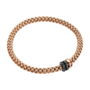 Solo 18ct Rose Gold Bracelet With Three Black Diamond Rondels