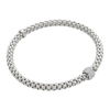 FOPE Solo 18ct White Gold Bracelet With Pavé Set Diamond Rondel - Berry's Jewellers