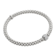 Solo 18ct White Gold Bracelet With Pavé Set Diamond Rondel