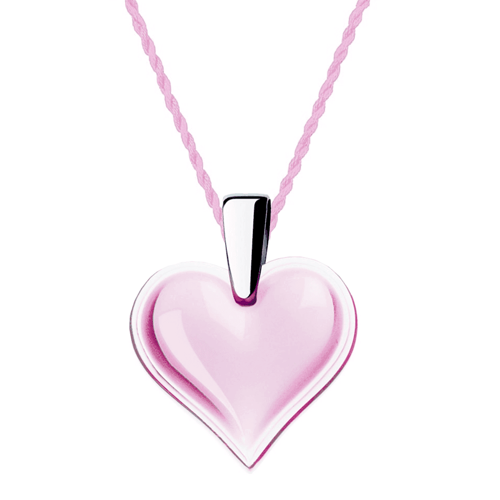 Amoureuse Beaucoup Large Rose Crystal Heart Necklace