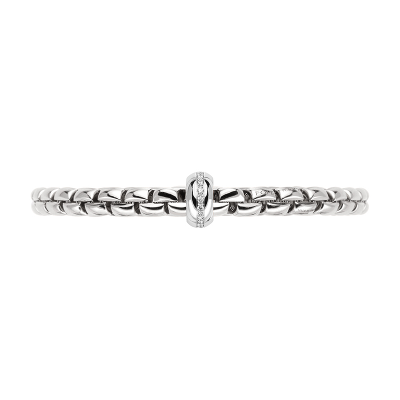Eka 18ct White Gold Diamond Set Rondel Bracelet